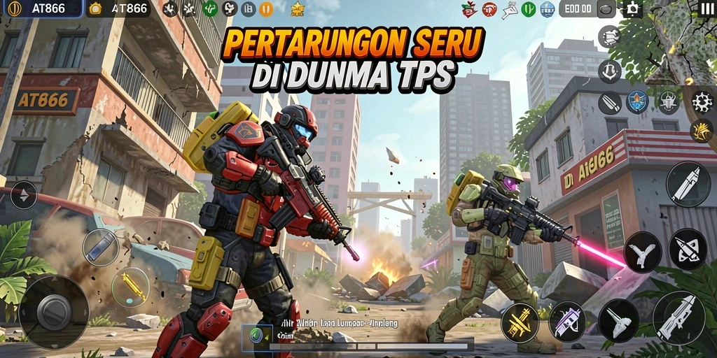 Tampilan menarik dari gameplay seru AT866 dalam aksi TPS.