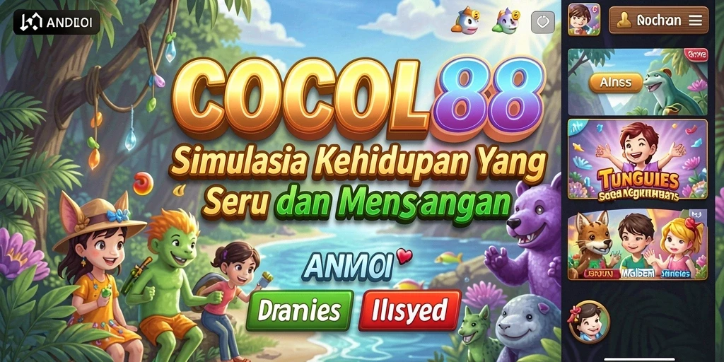 Tangkapan layar menampilkan gameplay seru COCOL88 dengan interaksi karakter.