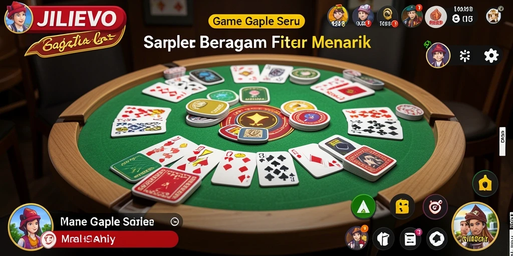 Tampilan menarik dari gameplay JILIEVO yang penuh strategi Gaple.