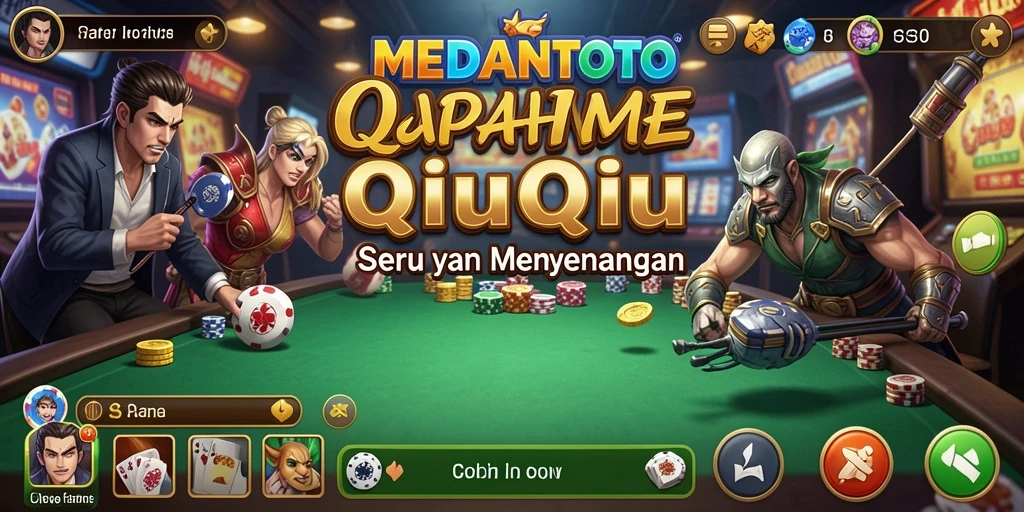 Tampilan gameplay seru dalam MEDANTOTO dengan fitur QiuQiu.