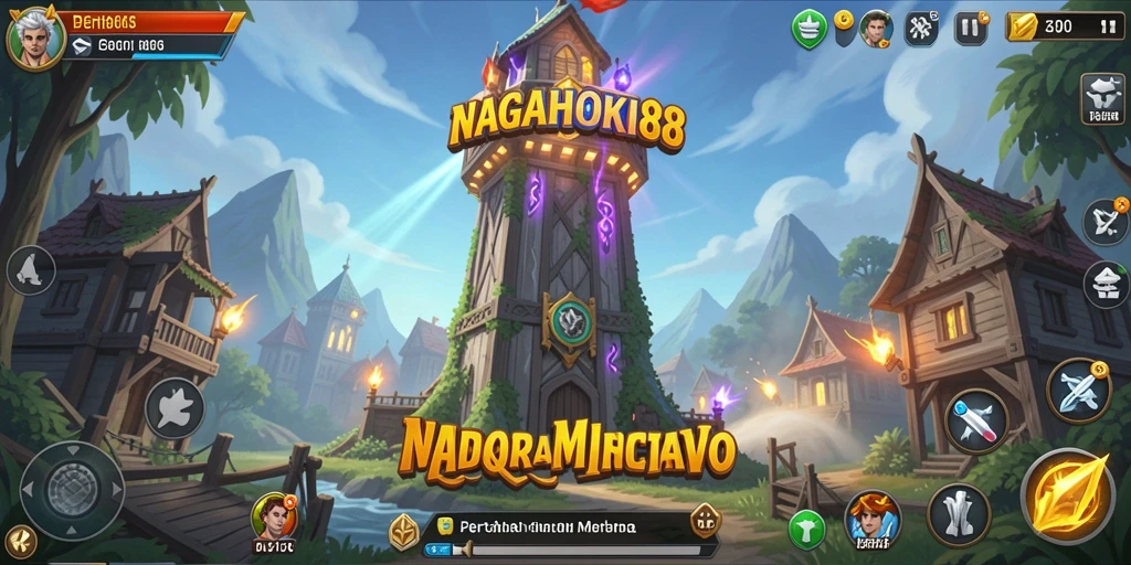 Gameplay menegangkan dari NAGAHOKI88 dalam battle Tower Defense.