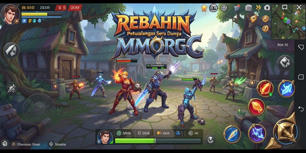 Tampilan gameplay seru dalam dunia fantastis REBAHIN.