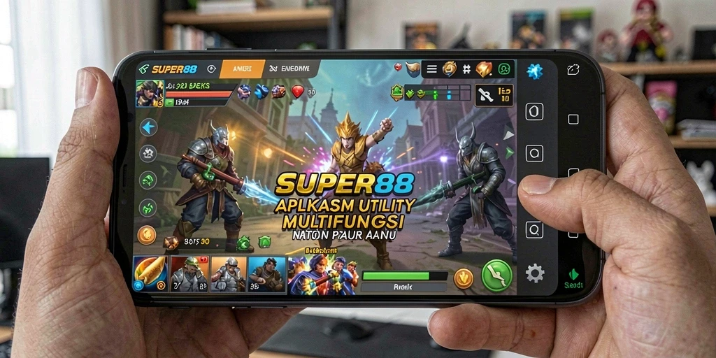 Tampilan antarmuka aplikasi SUPER88 yang memudahkan pengguna.