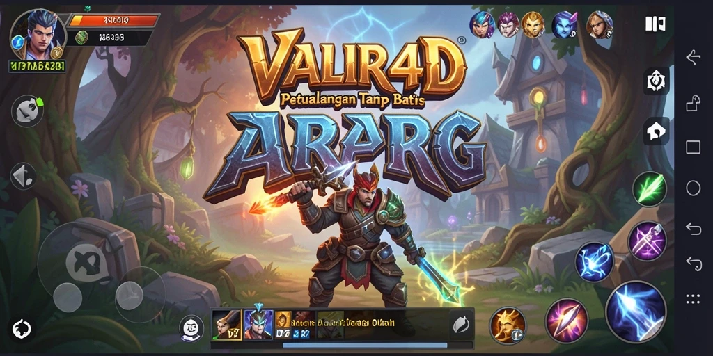 Tampilan dinamis dan gameplay seru VALIR4D dalam dunia ARPG.