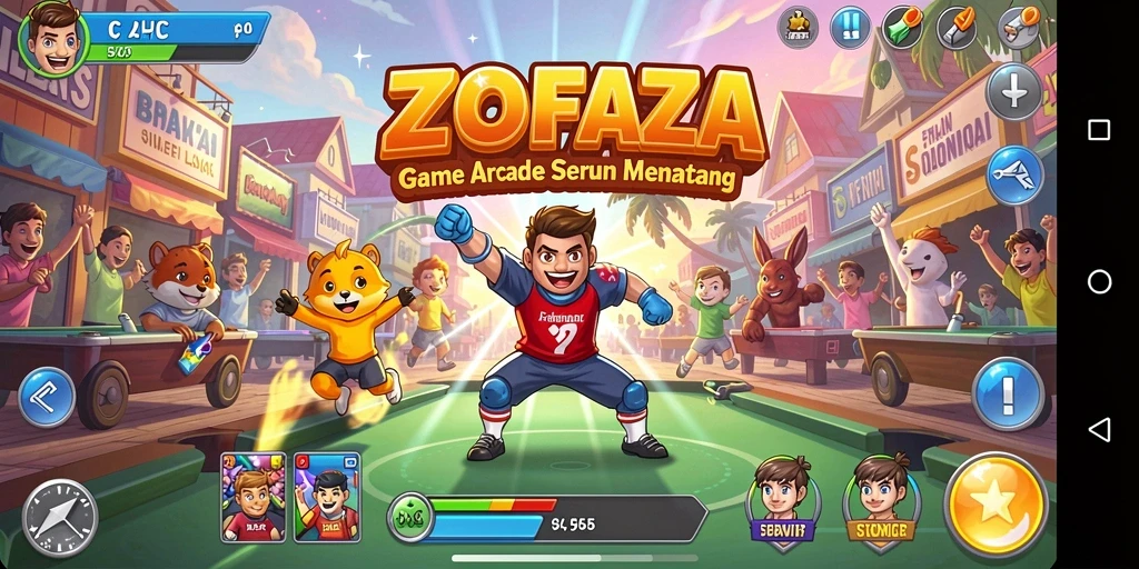 Tampilan gameplay menakjubkan ZOFAZA dalam aksi yang seru.