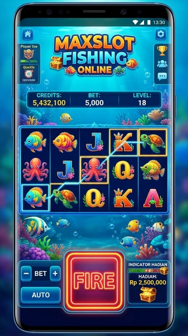 Tampilan antarmuka pengguna maxslot yang intuitif.